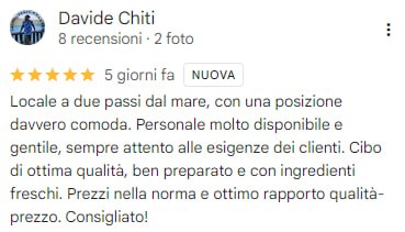 Recensione Google di Davide Chiti, 5 stelle